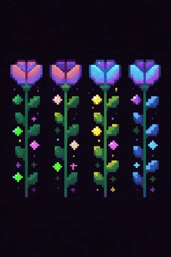 Neon Retro Pixel-Cosmos style reference image — CRT glow effect