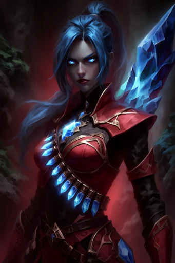 Luminous Crimson Arcana style reference image — intricate architectural detail