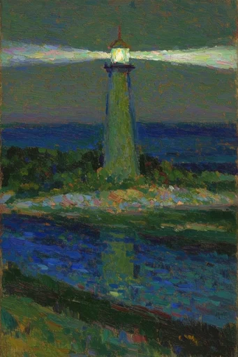 Nocturnal Fauvist Impasto style reference image — saturated color blocking
