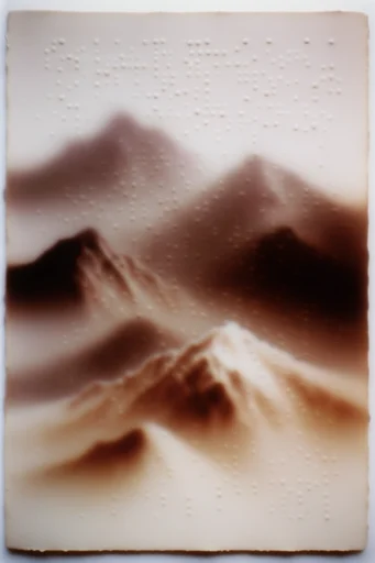 Tactile Ethereal Decay style reference image — tactile braille texture
