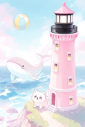 Ethereal Pastel Kawaii style reference image — clean digital line art