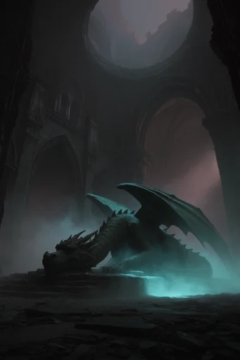 Abyssal Storm Gothic style reference image — monolithic scale