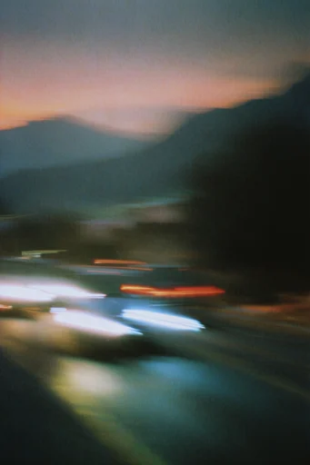 Cinematic Nocturnal Blur style reference image — neon glow