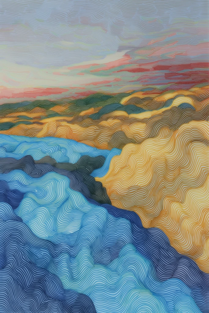 Ethereal Topographic Surrealism style AI image example 2