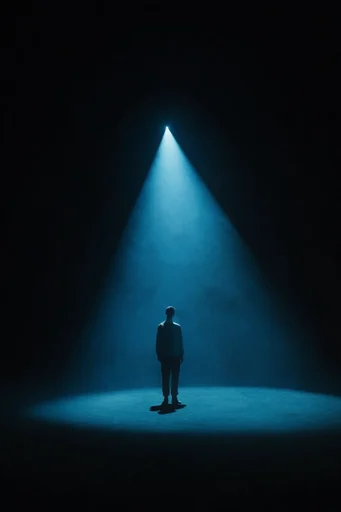 Cinematic Cosmic Minimalism style reference image — monolithic silhouette