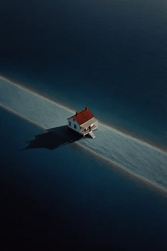 Minimalist Oceanic Solitude style AI image example 4