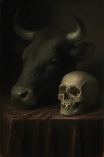 Tenebrous Baroque Melancholia style reference image — tenebrous oil painting
