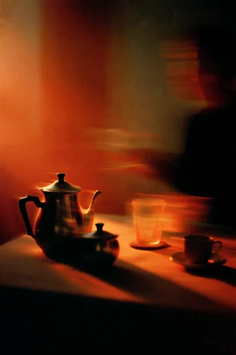 Crimson Nocturnal Blur style reference image — shutter drag