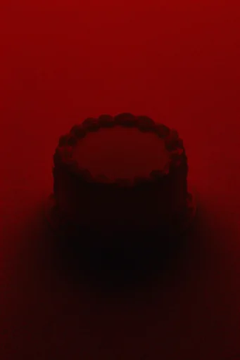 Crimson Dystopian Minimalism style reference image — surreal liminal space