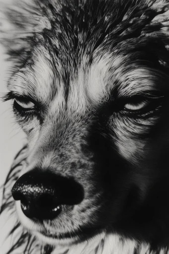Visceral Monochrome Macro style AI image example 3