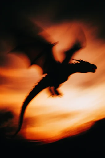 Spectral Amber Motion style reference image — motion blur silhouette