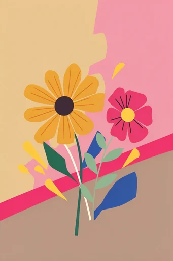 Bold Graphic Vector Pop style reference image — contemporary editorial art