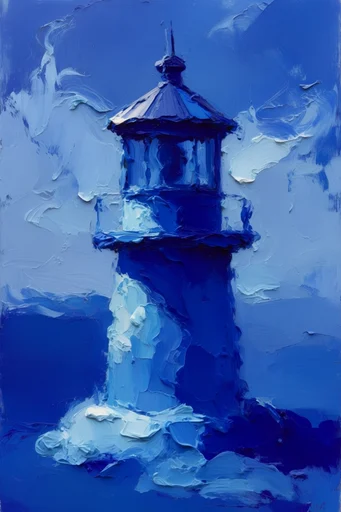 Textured Cobalt Expressionism style reference image — sculptural paint layers