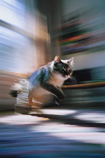 Kinetic Luminous Blur style reference image — dynamic light streaks