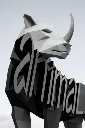 Monolithic Parametric Brutalism style AI image example 3
