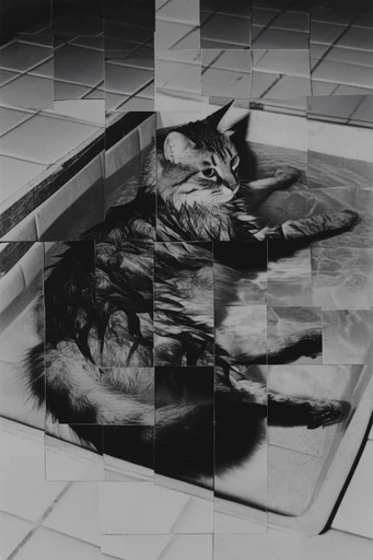 Deconstructed Monochrome Surrealism style reference image — xerox aesthetic