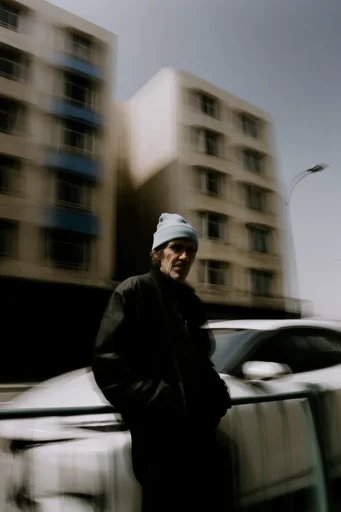 Ethereal Chiaroscuro Motion style reference image — intentional motion blur