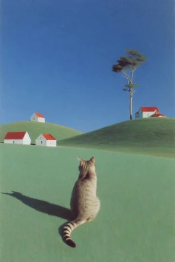 Surrealist Liminal Pastoralism style reference image — minimalist composition