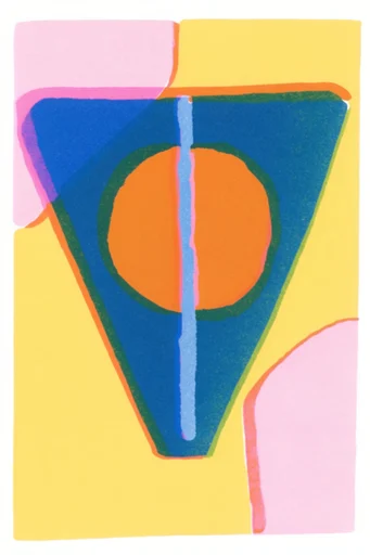 Playful Risograph Naivety style reference image — naive illustration style