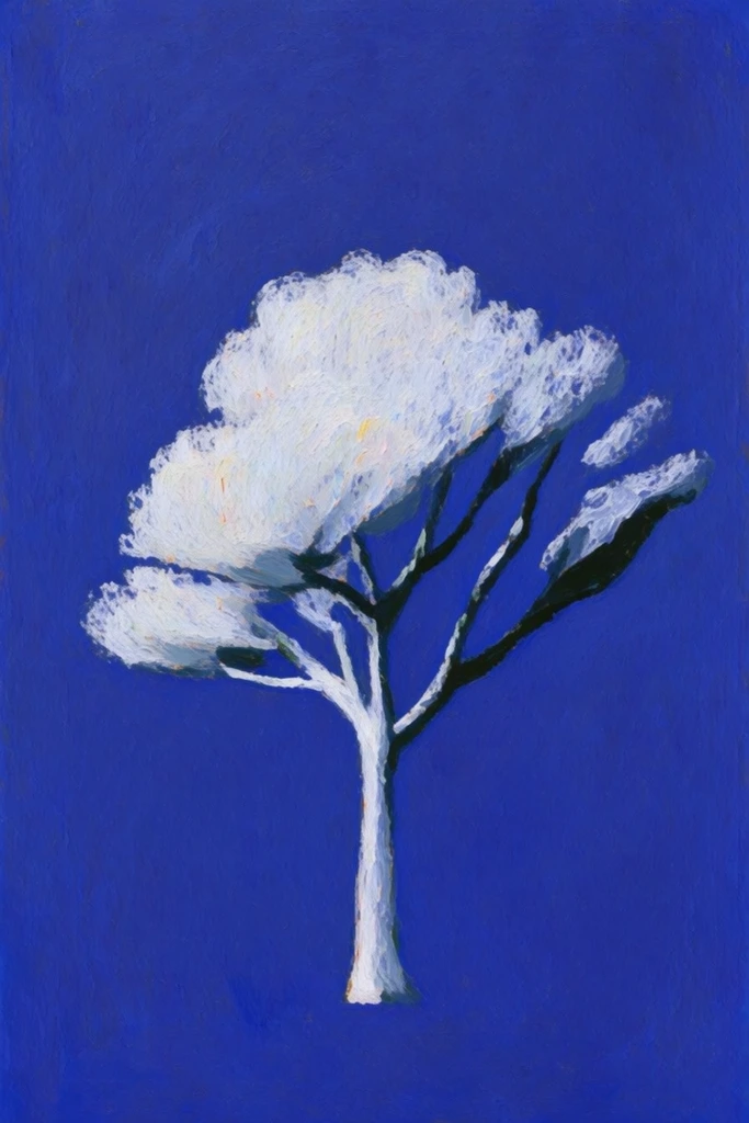 Cobalt Ethereal Minimalism style AI image example 2