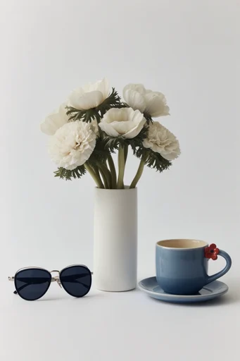 Refined Minimalist Editorial style reference image — soft studio lighting