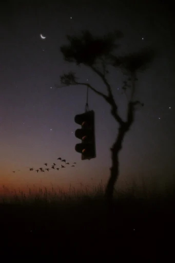 Ethereal Twilight Nostalgia style reference image — twilight blue hour