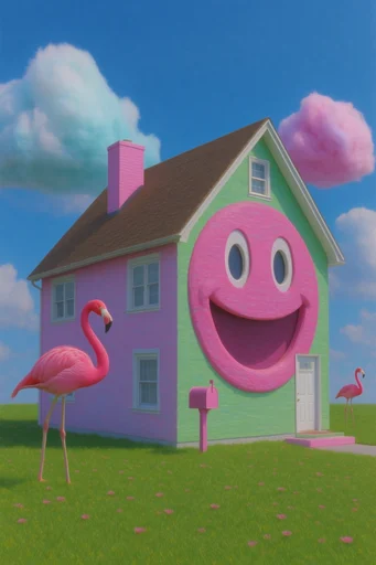 Hyper-Saturated Surreal Pop style AI image example 4
