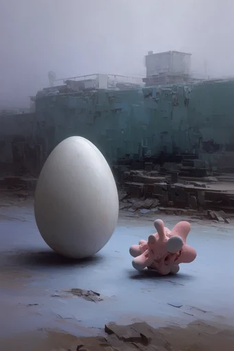 Melancholic Industrial Surrealism style reference image — melancholic surrealism