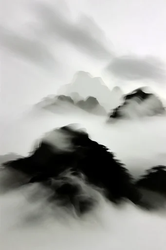 Ethereal Kinetic Minimalism style reference image — intentional camera movement
