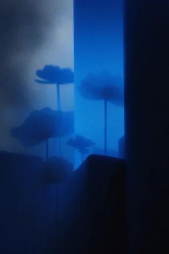 Monolithic Cobalt Liminality style reference image — grainy cinematic texture