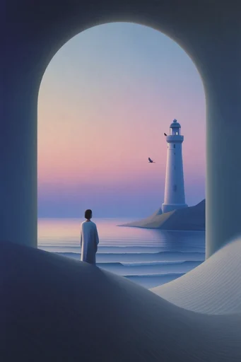 Minimalist Surrealist Horizons style reference image — geometric abstraction