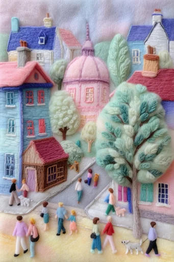 Tactile Fiber Landscapes style reference image — tactile textile landscape