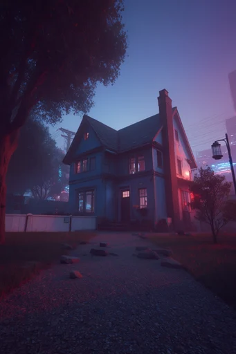 Atmospheric Neon Dystopia style AI image example 4