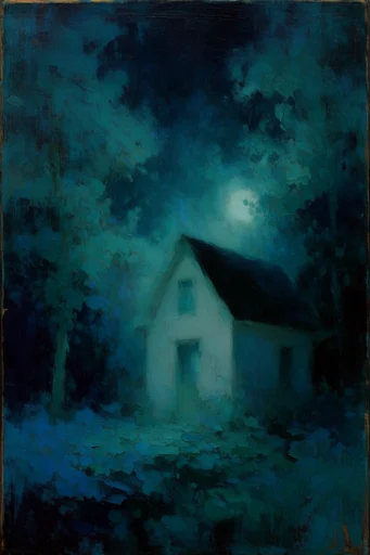 Nocturnal Emerald Etherealism style AI image example 4