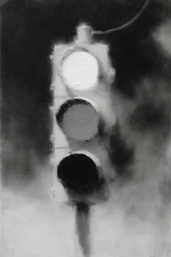 Spectral Chiaroscuro Noir style reference image — monochromatic noir