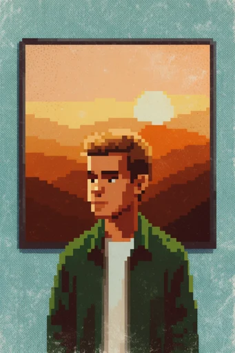 Analog Glitch Nostalgia style reference image — lo-fi digital