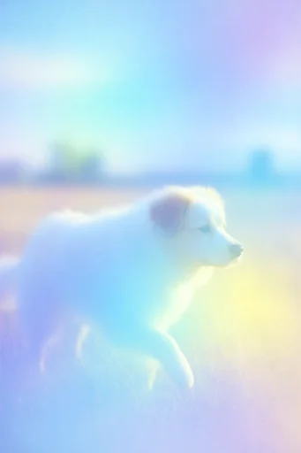 Ethereal Refracted Gradient style reference image — moody blue and amber