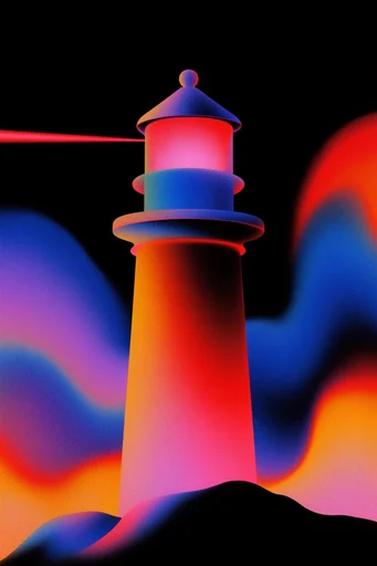 Luminous Analog Flux style reference image — high-contrast black background