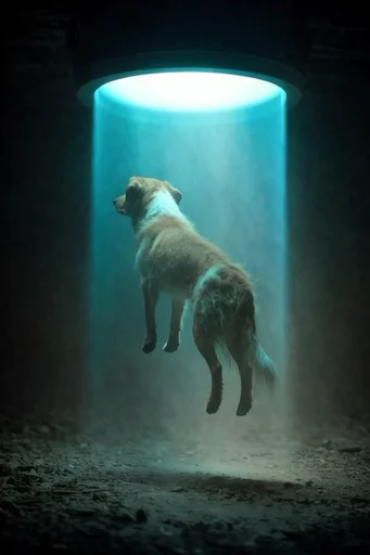 Cinematic Cyan Abyssal style reference image — surreal spotlight