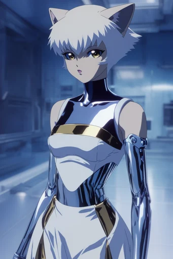 Cinematic Cyber-Noir Anime style reference image — sharp ink outlines