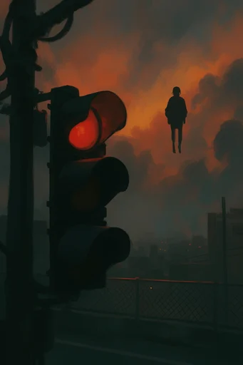Dystopian Gothic Noir style reference image — atmospheric smog