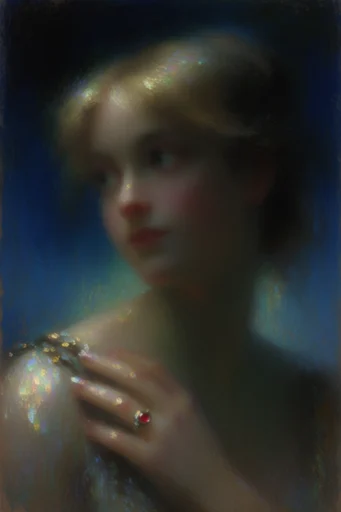Luminous Nocturnal Impressionism style reference image — luminous celestial light