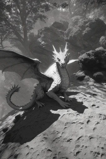 Monochromatic Cosmic Grunge style reference image — cosmic desolation
