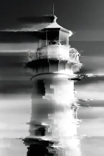 Haunted Analog Glitch style reference image — scratched vintage texture