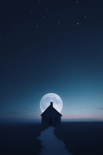 Ethereal Nocturnal Minimalism style reference image — deep indigo palette