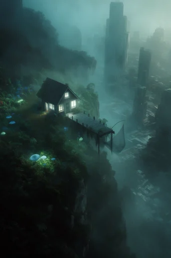 Atmospheric Industrial Dystopia style AI image example 4