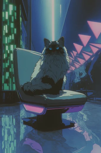 Analog Glitch Melancholy style reference image — 90s anime atmosphere