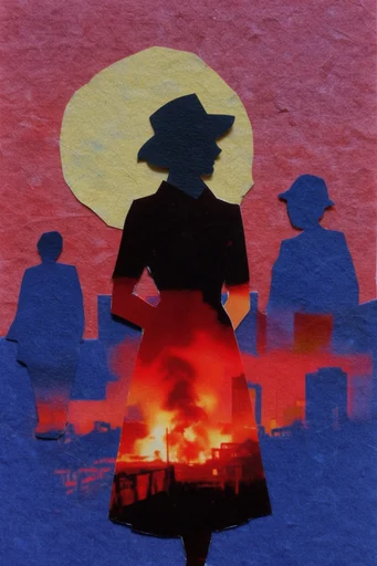 Cinematic Crimson Silhouette style reference image — high-contrast silhouette