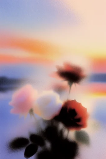 Ethereal Chromatic Grain style reference image — pointillist effect