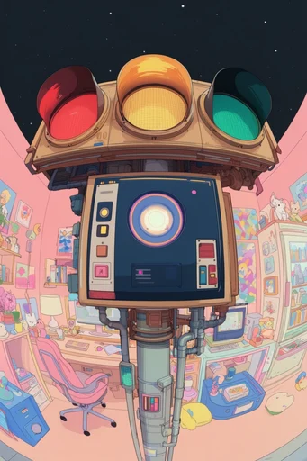 Whimsical Nostalgic Maximalism style reference image — retro anime aesthetic